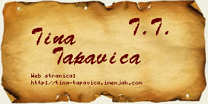 Tina Tapavica vizit kartica